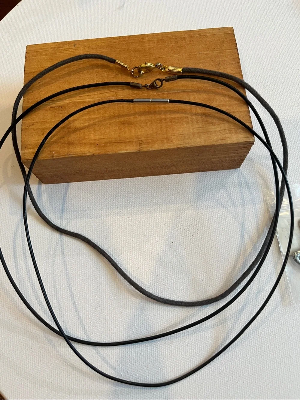 Men's Leather Cord and Metal Findings Kit - Black & Tan